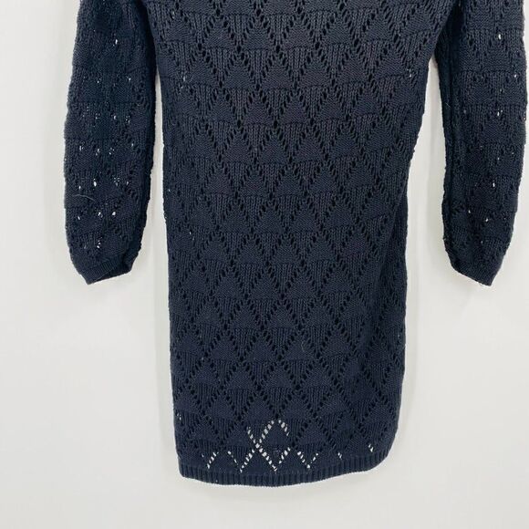 NEW WHBM Size XS 3/4 Sleeve Open Knit Embellished Tunic Sweater Top - Picture 9 of 9